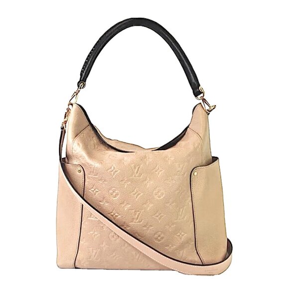 LOUIS VUITTON Bagatelle Empreinte Leather Dune Hobo Tote Shoulder Beige XL - Picture 1 of 16